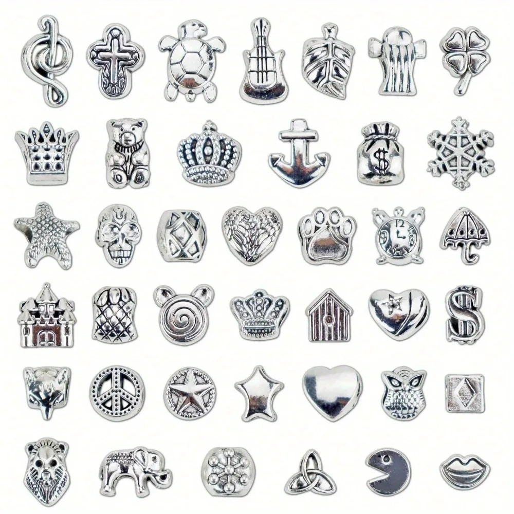 10/25/50pcs Random European Large Hole BeadsDIY Bracelets Necklaces Gifts for Halloween Christmas ThanksgivingMaking Accessories