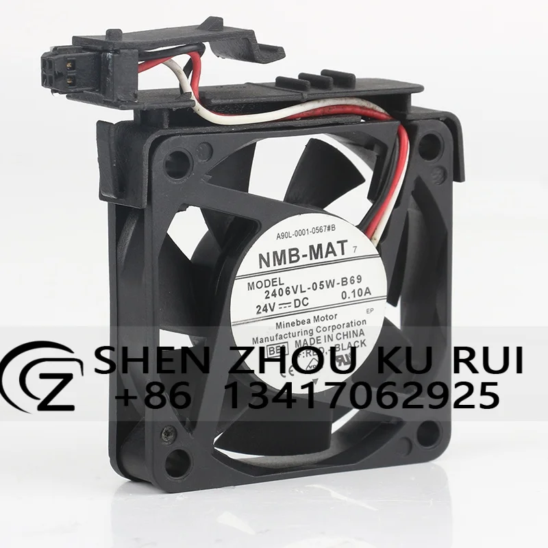 

NMB24V DC 2.4W 3500RPM 11.3CFM 0.10A 2406VL-05W-B69 60*60*15mm Ball Bearing Cabinet Axial Cooling Fan