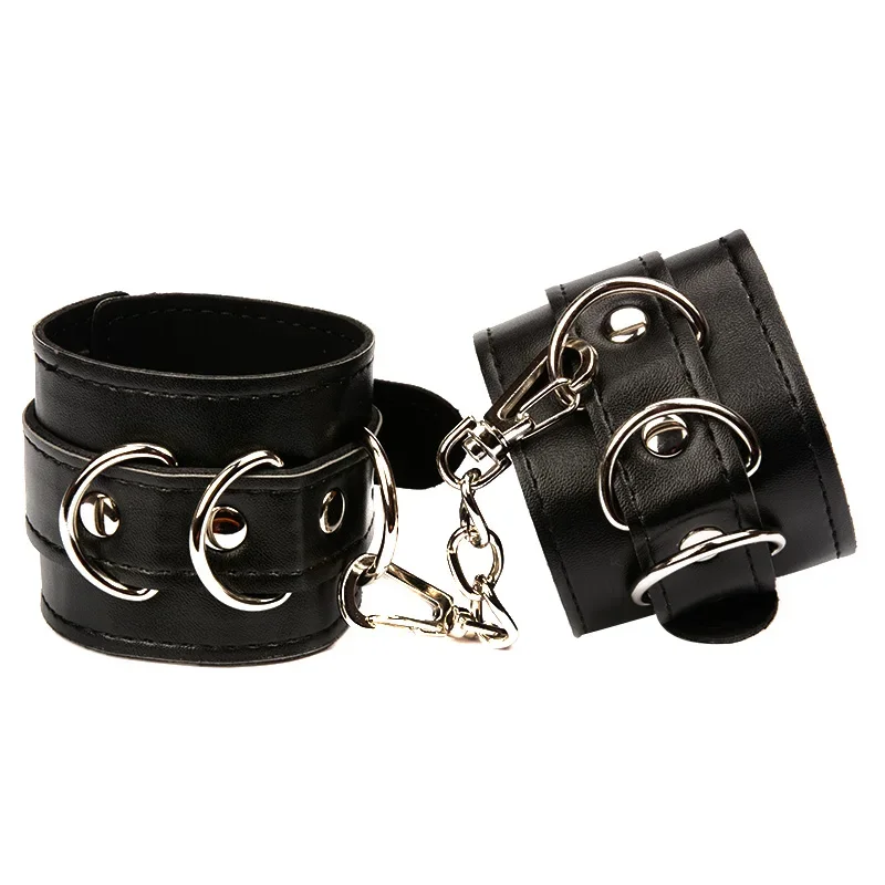 Sexy Adjustable PU Leather Handcuffs Ankle Cuff Restraints BDSM Bondage Sex Toy Restraints Sex Bondage Exotic Accessories