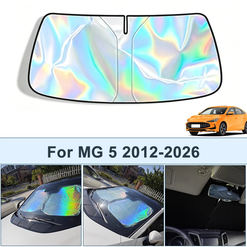 

Foldable Front Windshield Sun Shade For MG 5 2012-2026 UV Reflective Sun Protection Cover Car Interior Accessories