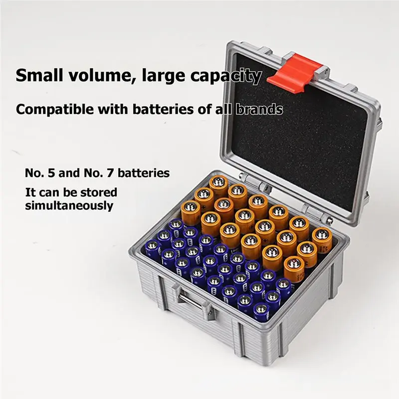 Voltvibe-Waterproof For Camping Travel Home Battery Organizer Storage Case AA AAA Battery Holder Compact Box For Battery Managem