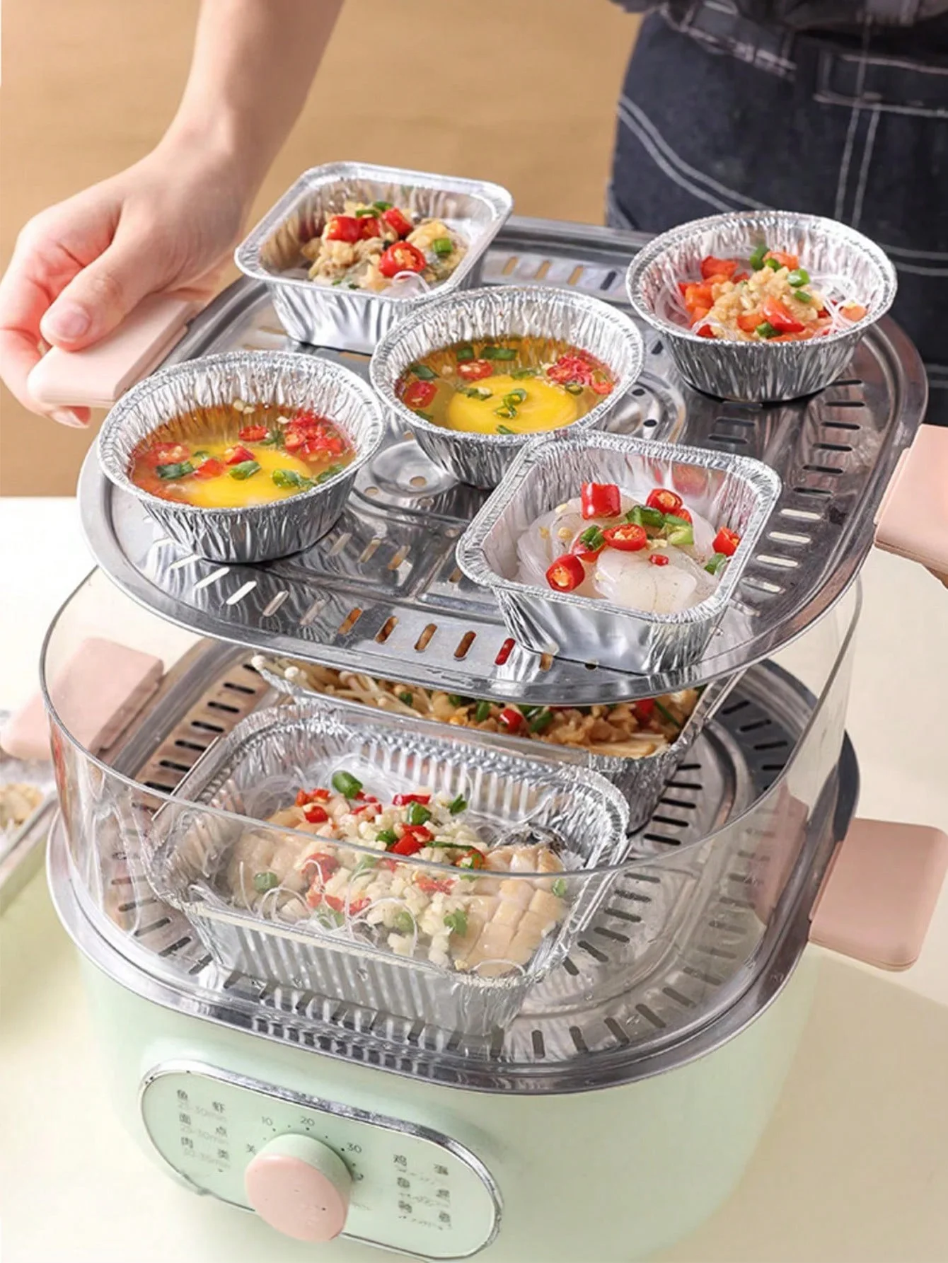 Air Fryer Special Paper Tin Foil Bowl Oven Household Egg Tart Holder Aluminum Foil Paper Plate Cake Mold Tin Foil Cup