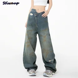 Baggy Jeans Women Oversize Pants 2000s Clothes Y2k Newjeans Women's Denim Pants Japanese 2000s Style Wide Leg Jeans Pants Woman