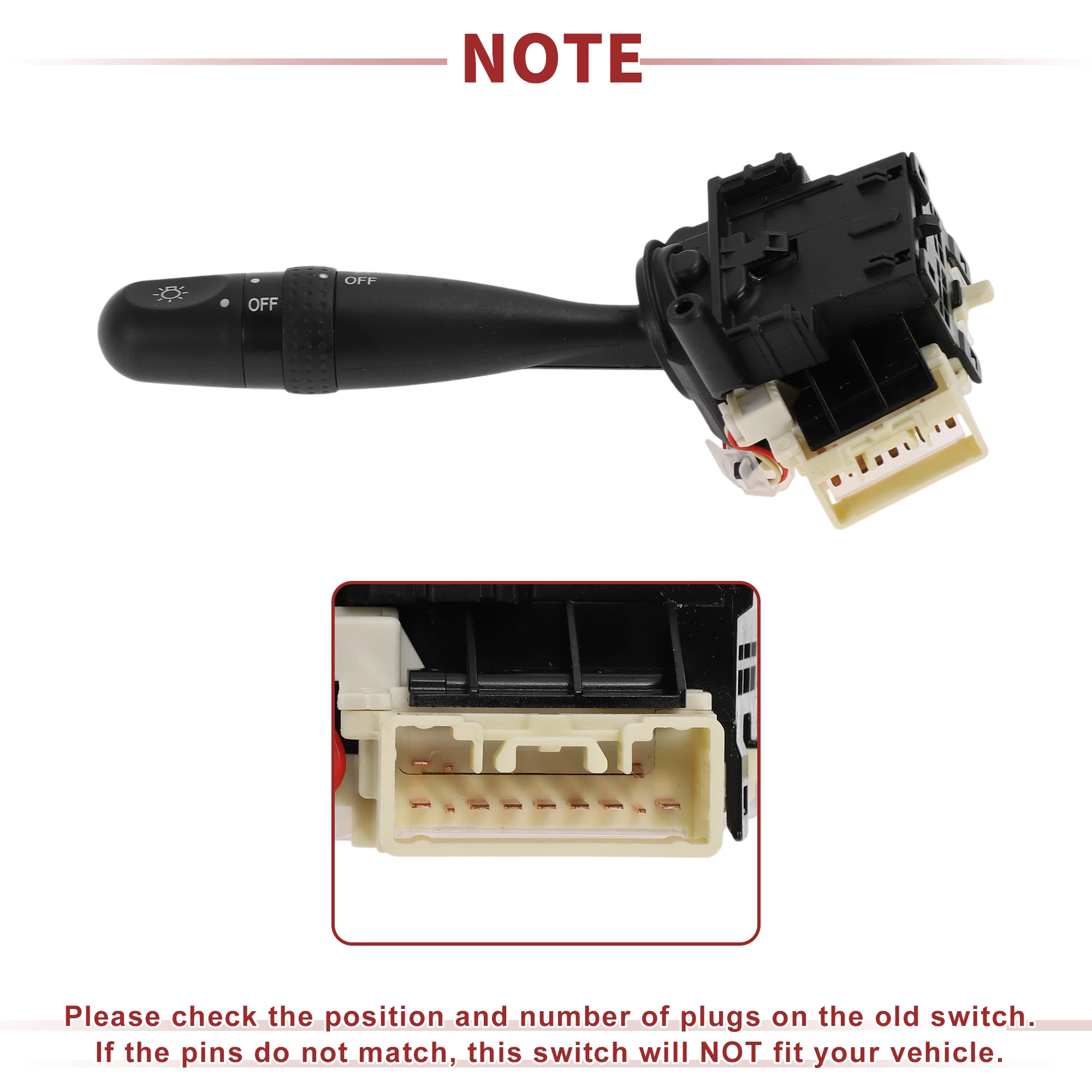 UXCELL No.8414002180/8414002190 مفتاح إشارة الانعطاف لتويوتا يارس فيرسو 1999-2005 #6