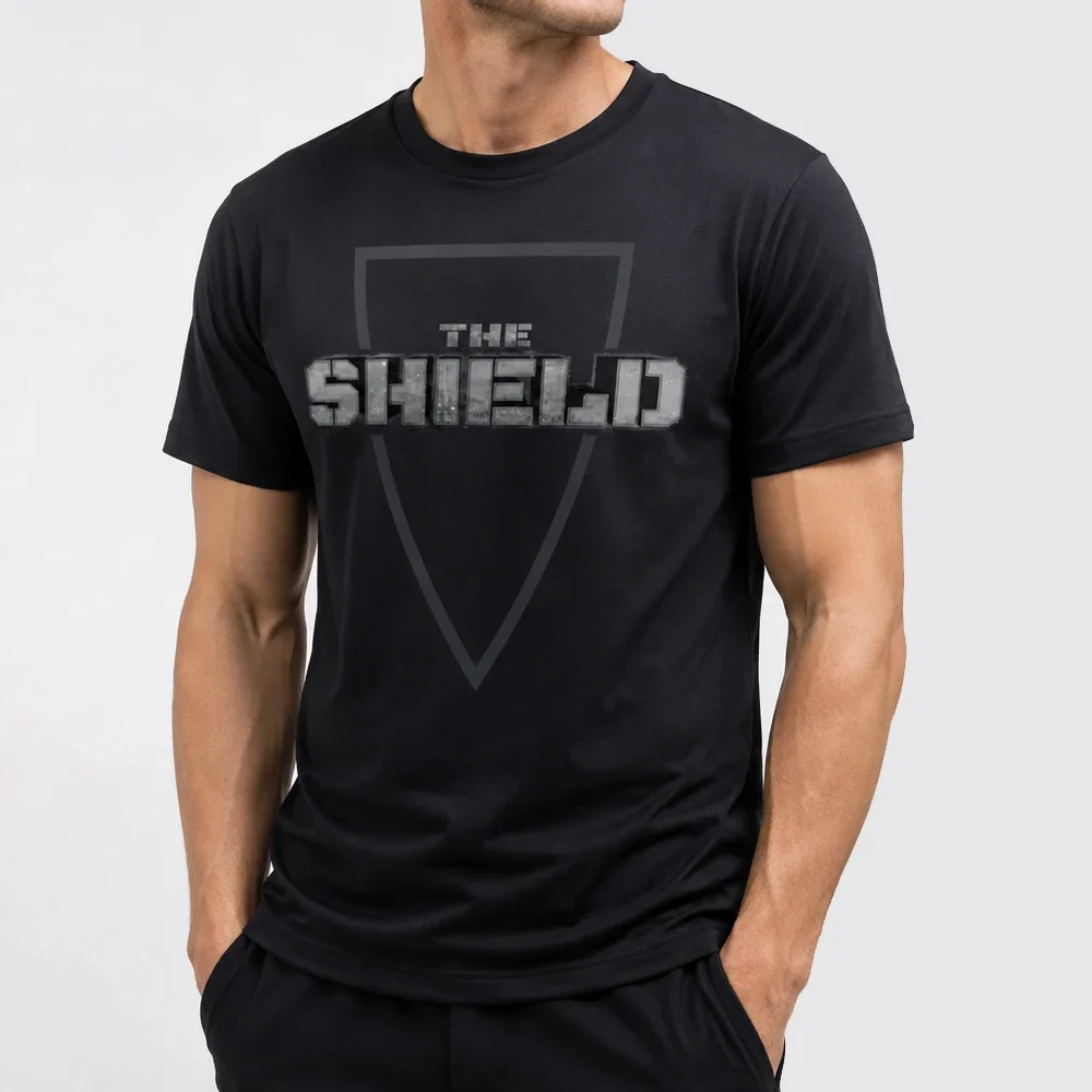 Men's Black The Shield Justice Isn't Free Retro T-Shirt 3D Printed Sports Quick Dry Short Sleeve Daily Casual Plus Size T-Shirt