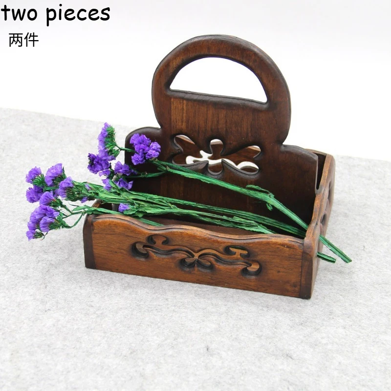 Creative Retro Kitchen Storage Rack Solid Wood Carved Storage Rack Seasoning Rack Angle Frame
