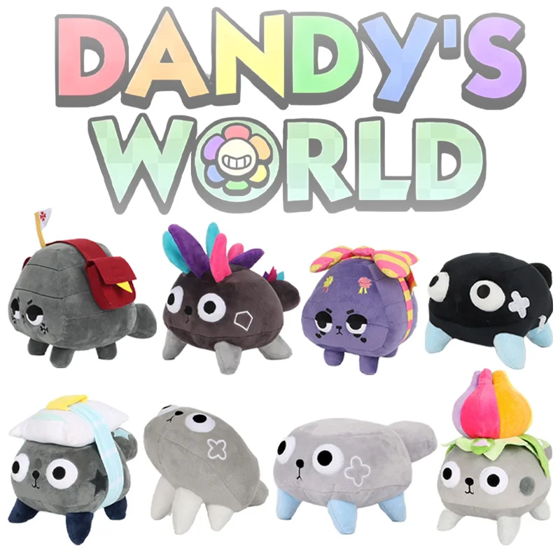 Dandy's World juego de rol Pebble perro de peluche de juguete Kawaii dibujos animados Star-Time Pebble bonito regalo almohada de peluche de carbón juguete regalos para niños