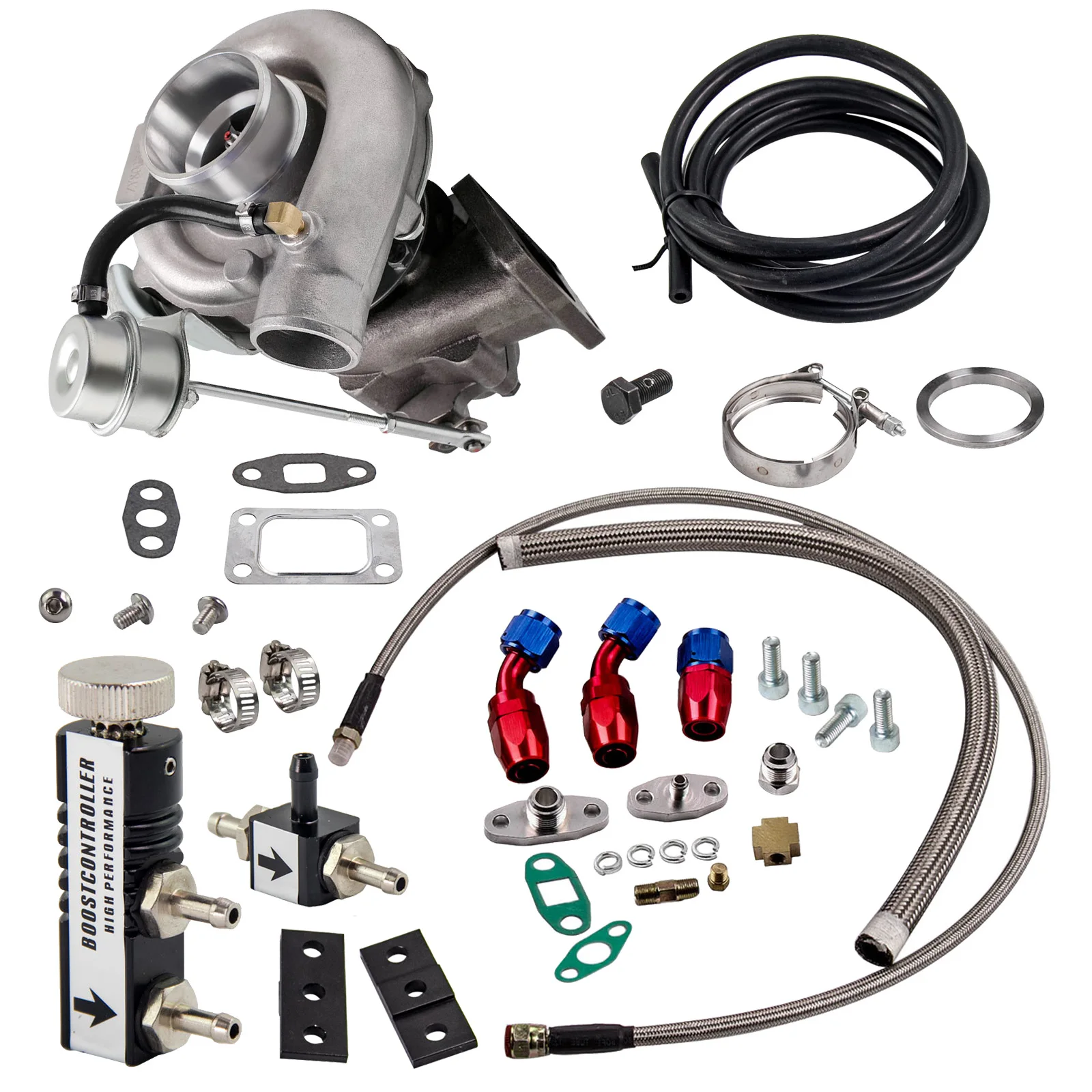 T3  Turbocharger Kit Ar.63 420+hp Oil Feed/return Line /Turbo Boost Controller