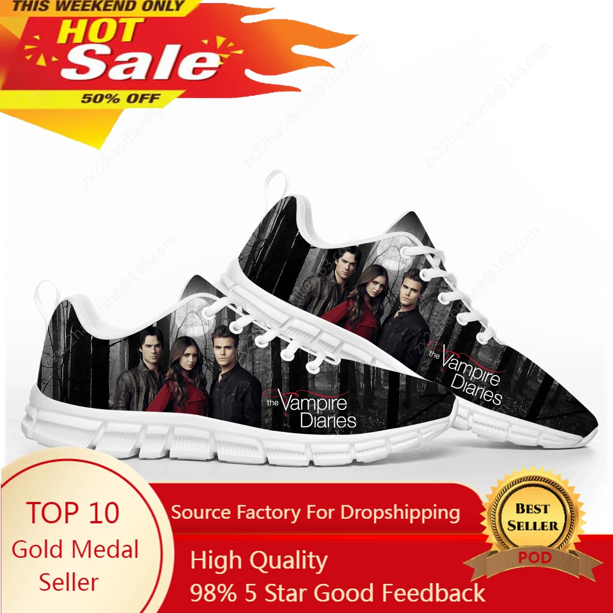 

The Vampire Diaries Damon Salvatore Sports Shoes Mens Womens Teenager Sneakers Custom High Quality Couple Shoe