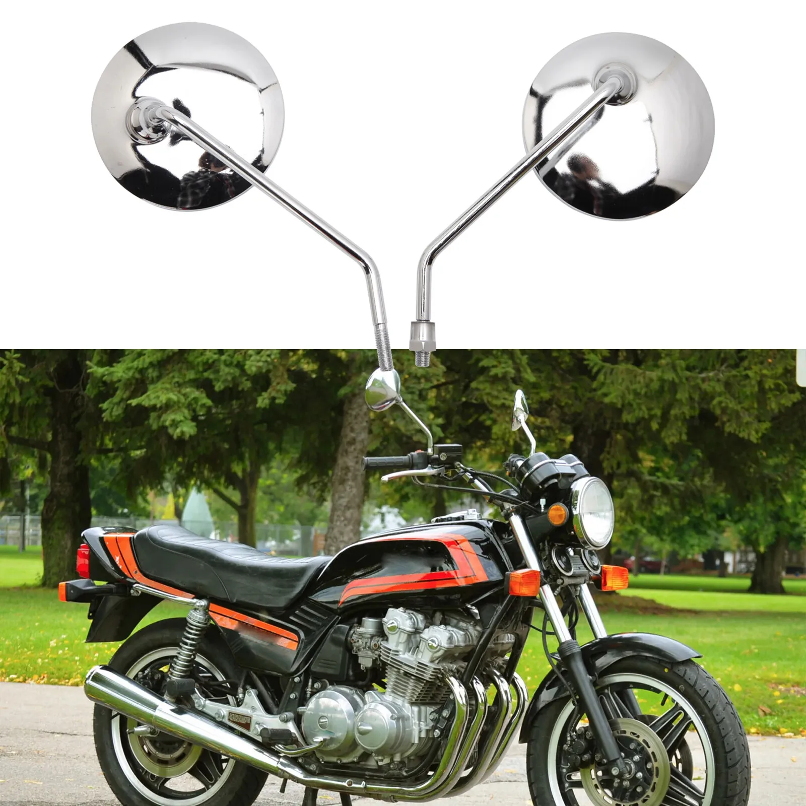 

Для мотоциклов Honda Shadow Spirit Aero ACE VT 1100 750 600: хромированные круглые зеркала