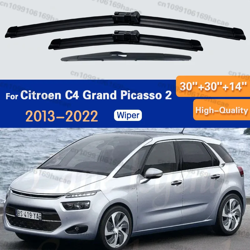 

Wiper Front & Rear Wiper Blades Set For Citroen C4 Grand Picasso 2 2013 - 2022 Windshield Windscreen Window 30"+30"+12"