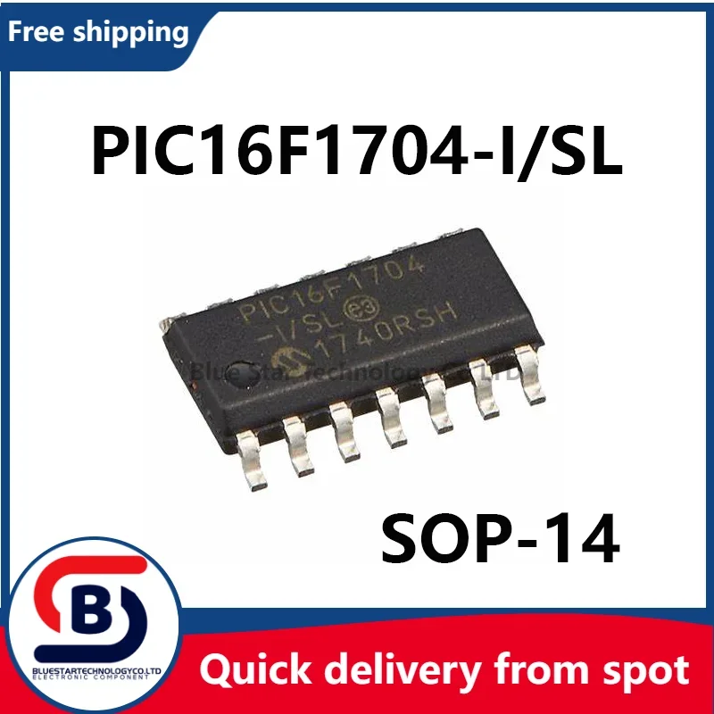 Free Shipping 10-50pcs/lots PIC16F1704-I/SL PIC16F1704 16F1704  SOP14 Quick delivery from spot