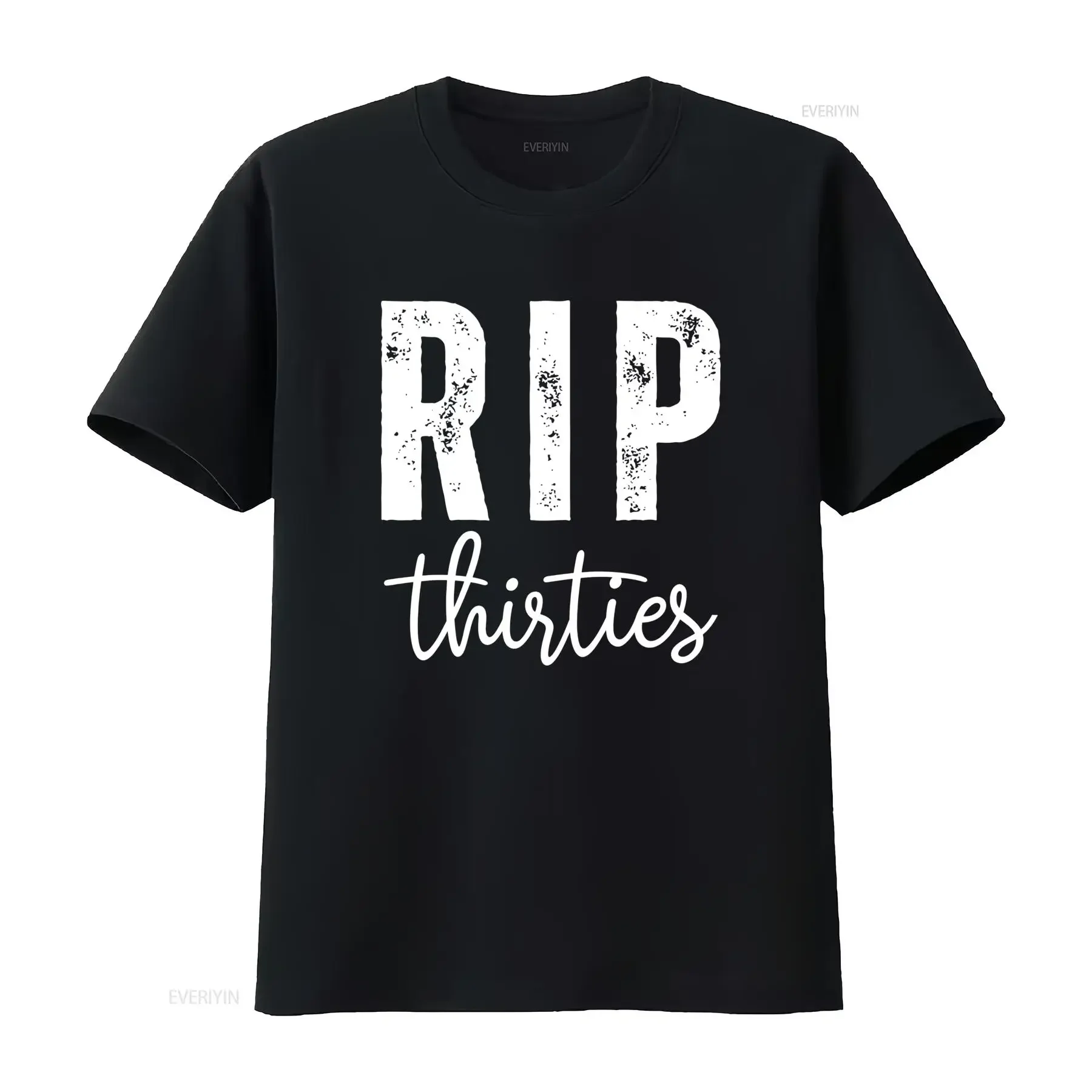 Funny Vintage RIP Thirties 40th Birthday Print Casual T Shirt vintage Washed Breathable Stylish Slightly Soft Unisex graphic