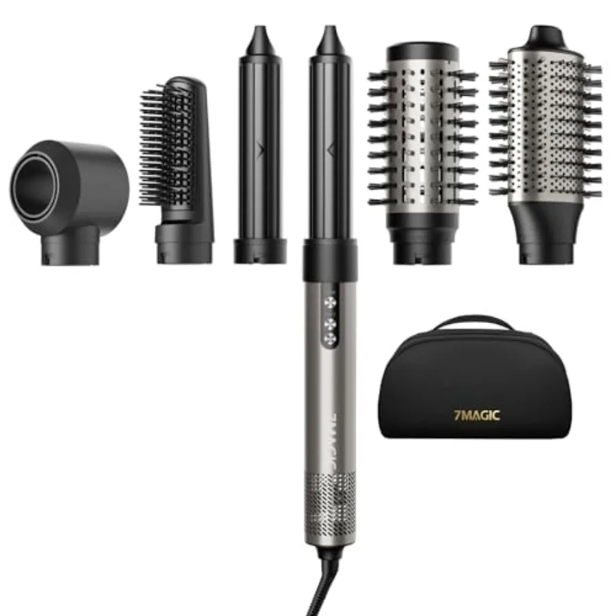 

6 in 1 Multi Hair Styler Dryer Brush 110 000 RPM High-Speed Negative Ionic Fast Drying for Professional Blow Dry Curling Volumi