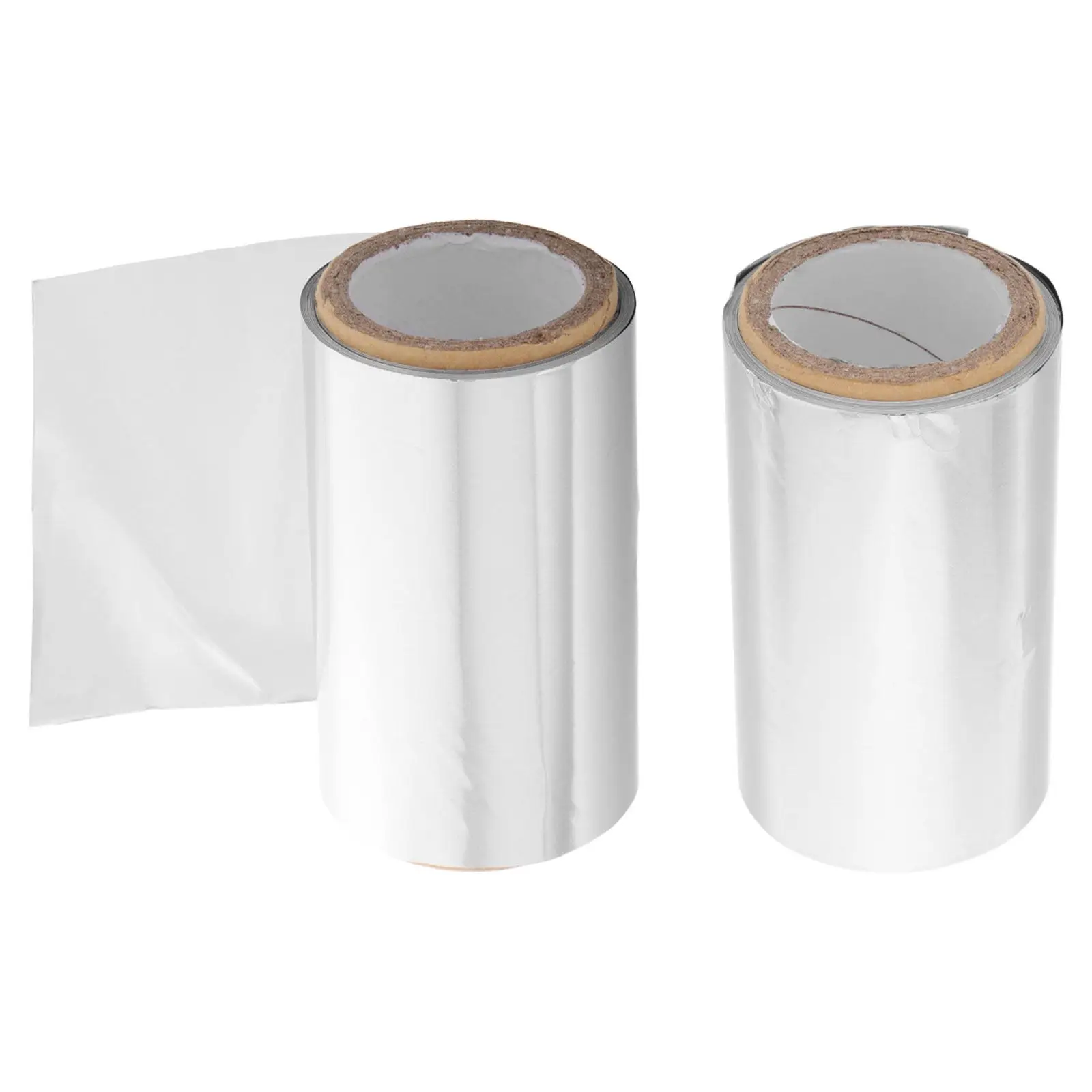 2 Rolls Salon Hairdressing Aluminum Foil Heat-Resistant Hair Coloring Foil Roll End Paper Perm Dyeing Highlighting Wrap Paper