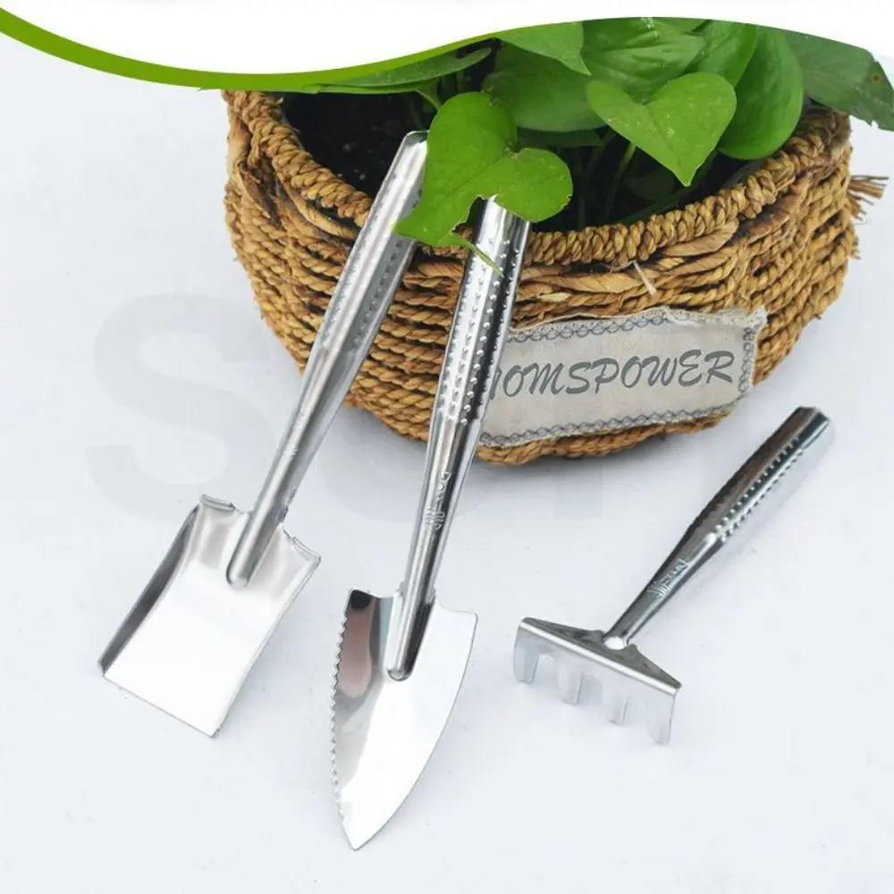 Bonsai Soil Stainless Steel Gardening Spade Weeding Digging Garden Shovel Integrated Pointed /Square Shovel Shovel Rake