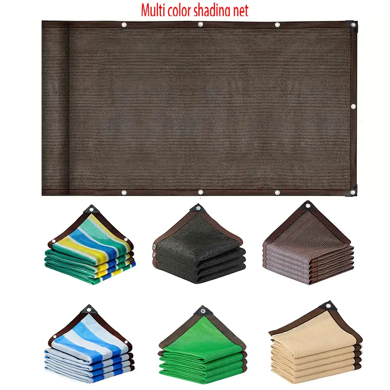 Rede de sombra para exterior, pano de malha durável com ilhós reforçados para plantas de estufa de jardim, galinheiro, pavilhão, dossel