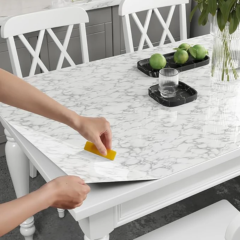 Marble Kitchen Oil-Proof Film Stove Waterproof Moisture-Proof Self-Adhesive Wallpaper Countertop Cabinet Renovation Tile Sticker