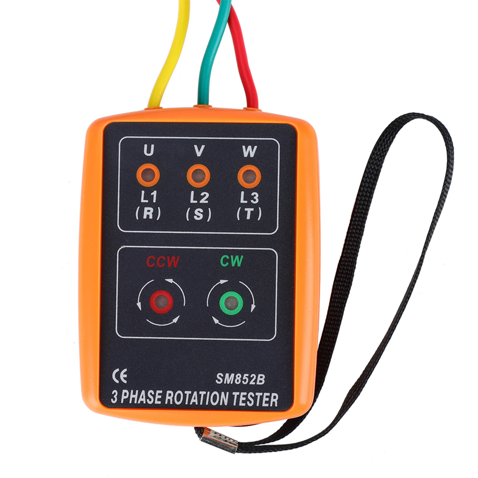 3-Phase Checker 3-Phase Tester SM-852B 3-Phase 60V~600V AC Sequence Order Rotation Indicator Tester 20Hz-400Hz Sequence Tester