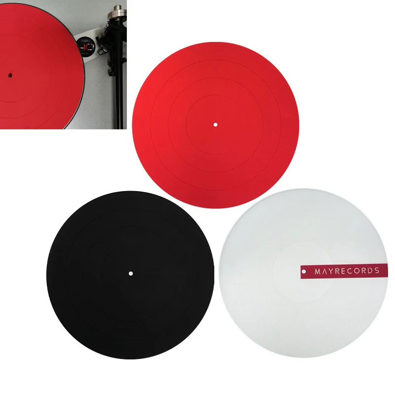 1Pcs 28.5cm 진동 방지 정전기 방지 실리콘 패드 축음기 턴테이블 패드 레코드 플레이어 액세서리 용 미끄럼 방지 매트