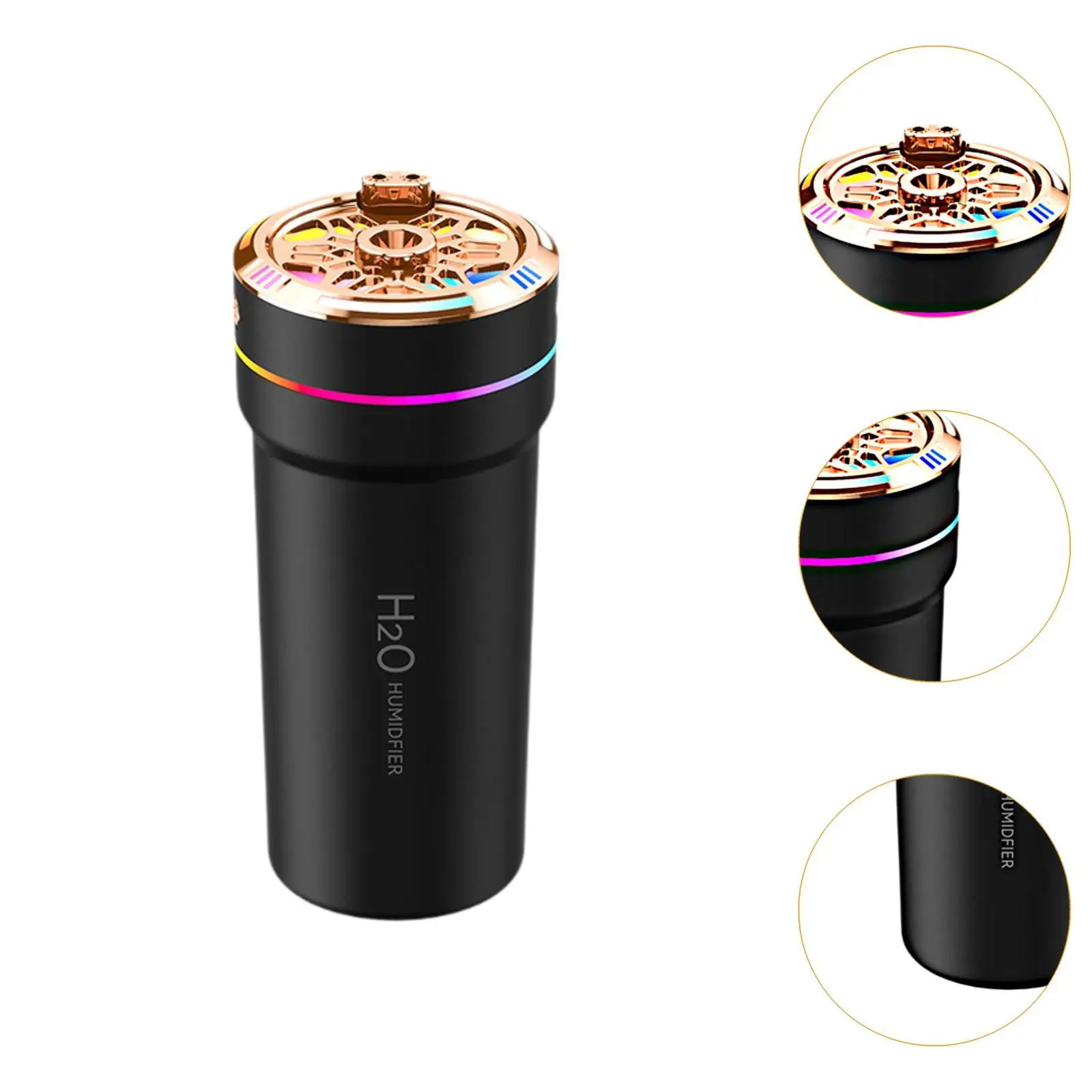 Difusor e umidificador de óleo essencial para quarto, versátil, 7,2x16cm, 300ml