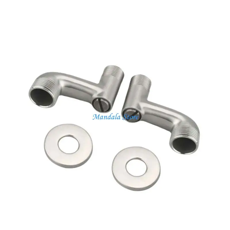 U2JC Elbow Angled Adjustable Faucet Adapter Adjustable Valves Shower Faucet Curved Foot Fittings Pipe Bend Connector