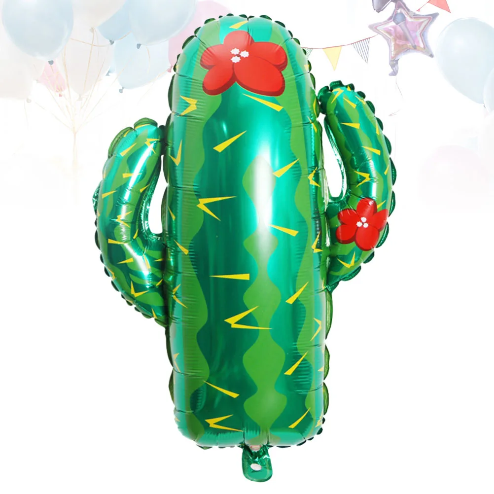 

5pcs Cactus Aluminum Foil Balloons Bright Hawaii Party Decoration Leak Resistant Easy Inflate For Home Bar Club Photo Background
