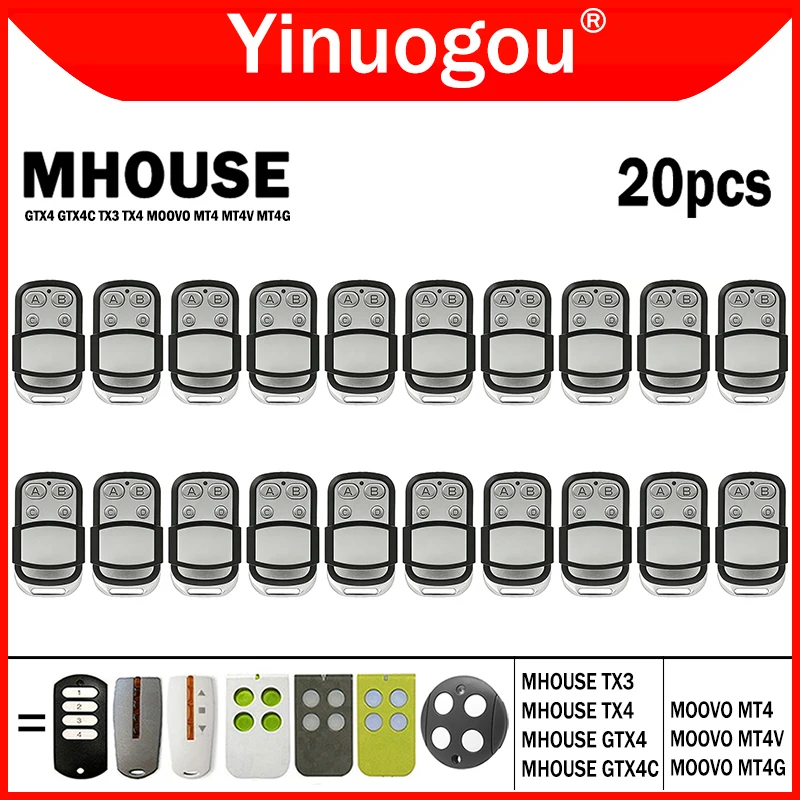 

Специальное предложение Новый MHOUSE GTX4 TX4 GTX4C TX3 MOOVO MT4 MT4V MT4G пульт дистанционного управления для гаражных ворот 433.92МГц, для открывания ворот