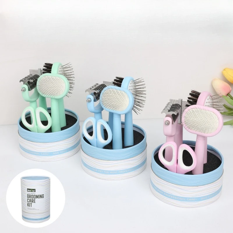 

Pet Grooming Kit Double Sided Knotting Comb Cat Nail Clipper Flea Comb Shedding Supplies Needle Comb Dog & Cat Grooming