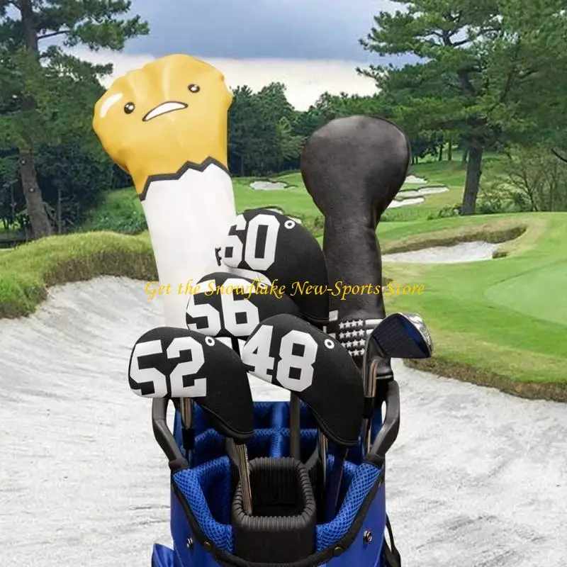 

E56D 4Pcs/set Neoprene Golf Iron Cover Iron Head Protect Covers Golf Headcover