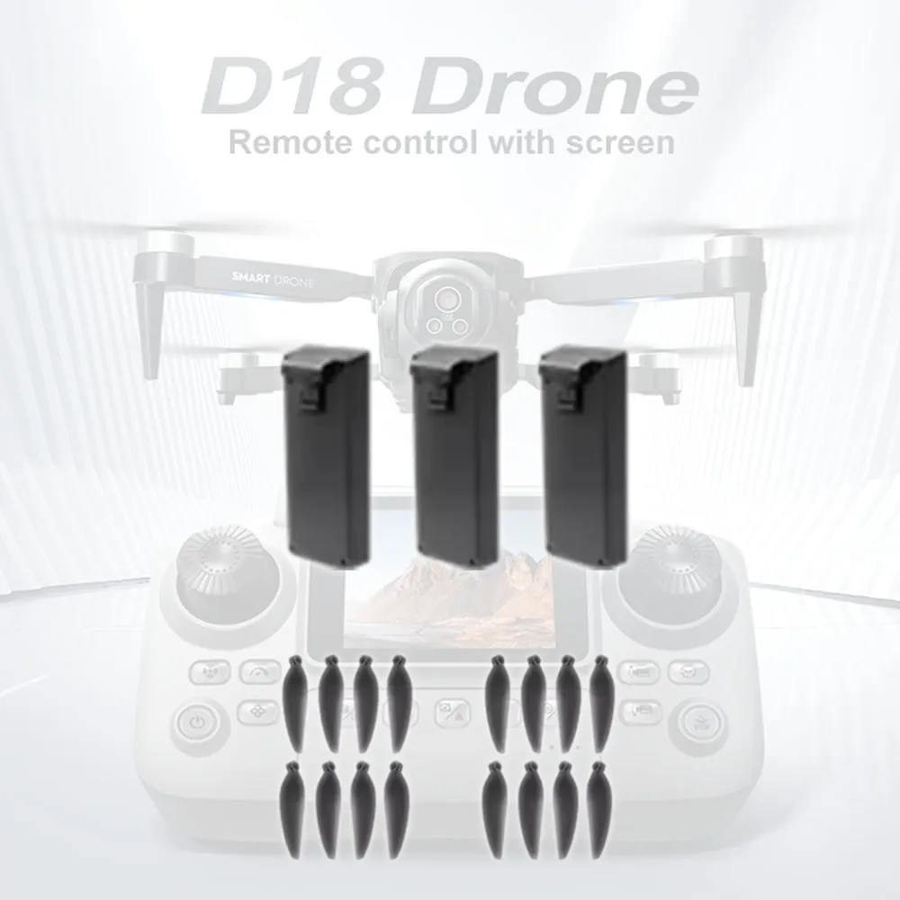 D18 Drone Screen RC Quadcopter Original Spare Part D18 Drone Battery / Propeller Wing Blade Part D18 Helicopter Accessory