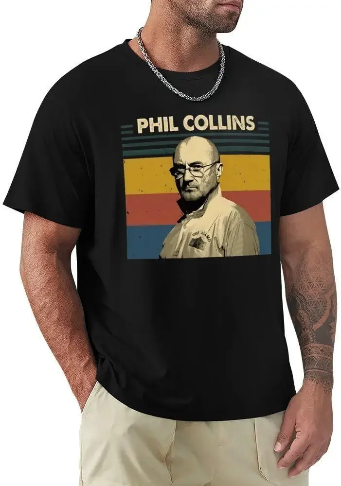 Phil Collins Shirt Men's Short Sleeve T-Shirt Summer Cotton Graphic Novelty Tee