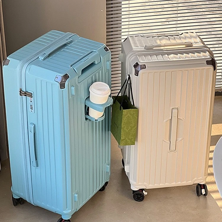 Large capacity aluminum frame luggage, oversized travel suitcase, overseas suitcase, trolley suitcase, multi-functional lockbox