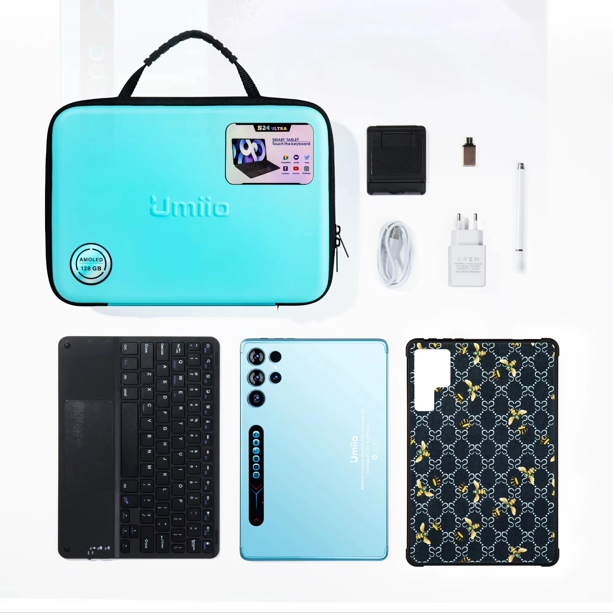 

Umiio new arrival S24 Ultra Tablet 10.1-inch Dual Sim business Tablet PC portable notebook with EWB carry bag