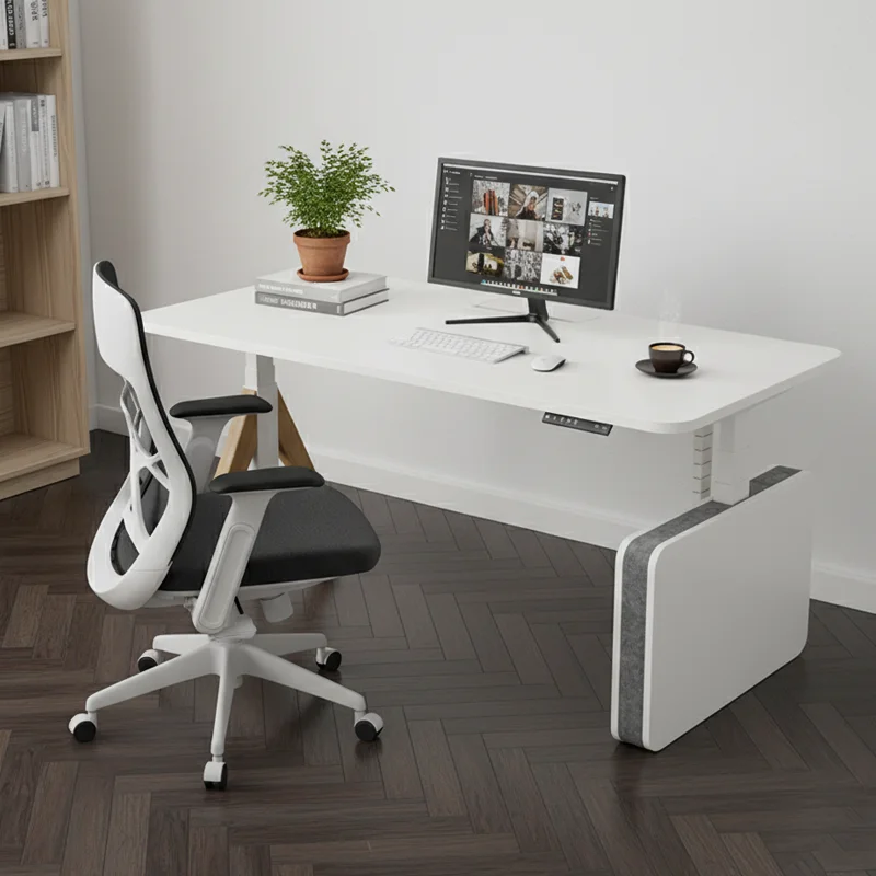 High Quality Modern Electric Standing Desk With Adjustable Height Sturdy Four-Leg Aluminum Base 3-5 Year Warranty For Office Use