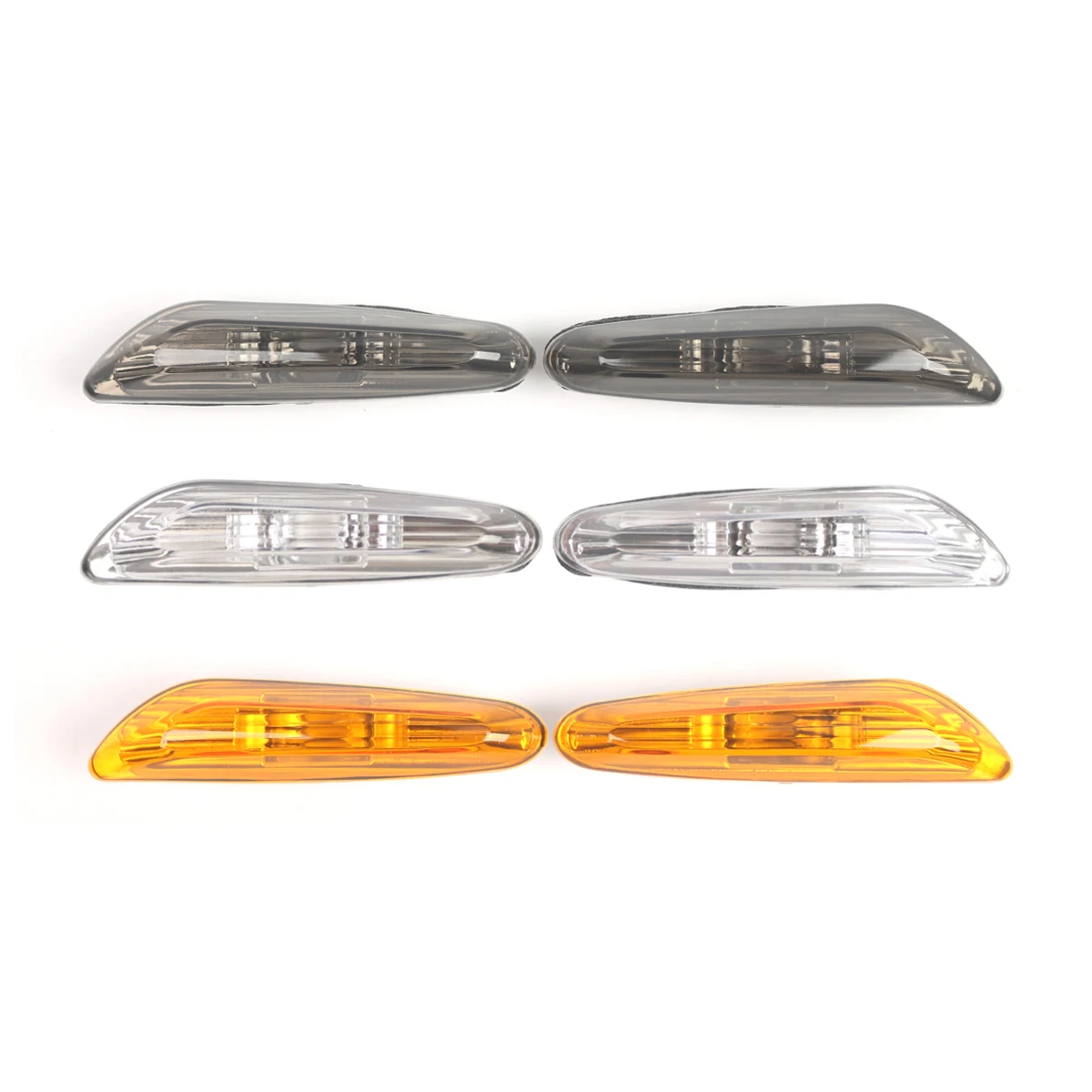 1Pair Car White Crystal Textured Fender Side Marker Light For BMW 3 Series E46 Sedan Wagon 2002-2005 LCI 63137165915 63137165916
