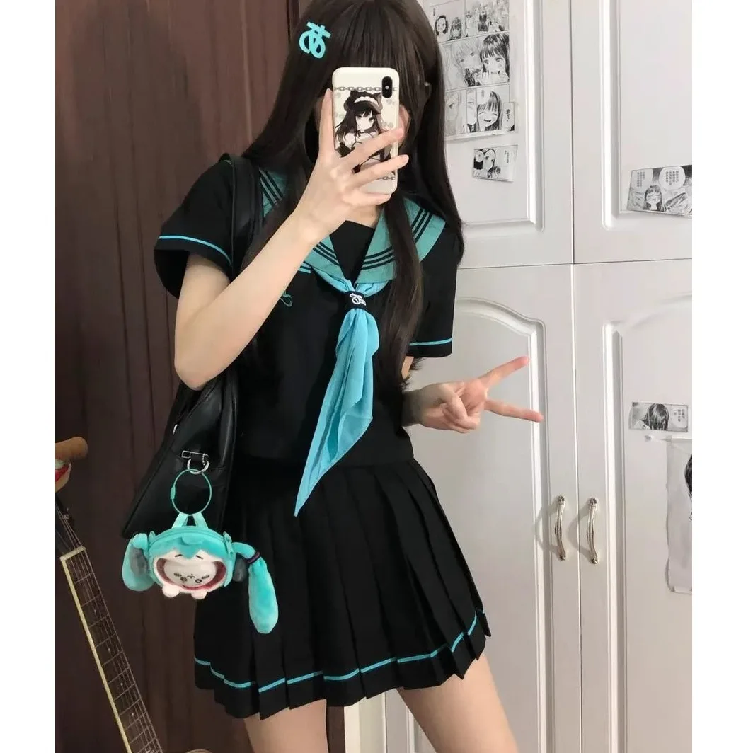 

Милый толстый летний японский матросский костюм MM, комплект Sweet Milk Innocent First Love Loli, юбка, модный наряд для девочек ort Sve V-Ne