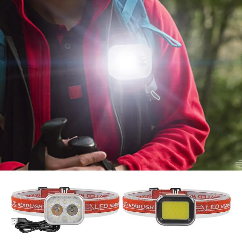 Headlamp Flashlight LED Headlamp For Outdoor Adventures USB Rechargeable Outdoor Lighting Tool For Fishing Camping