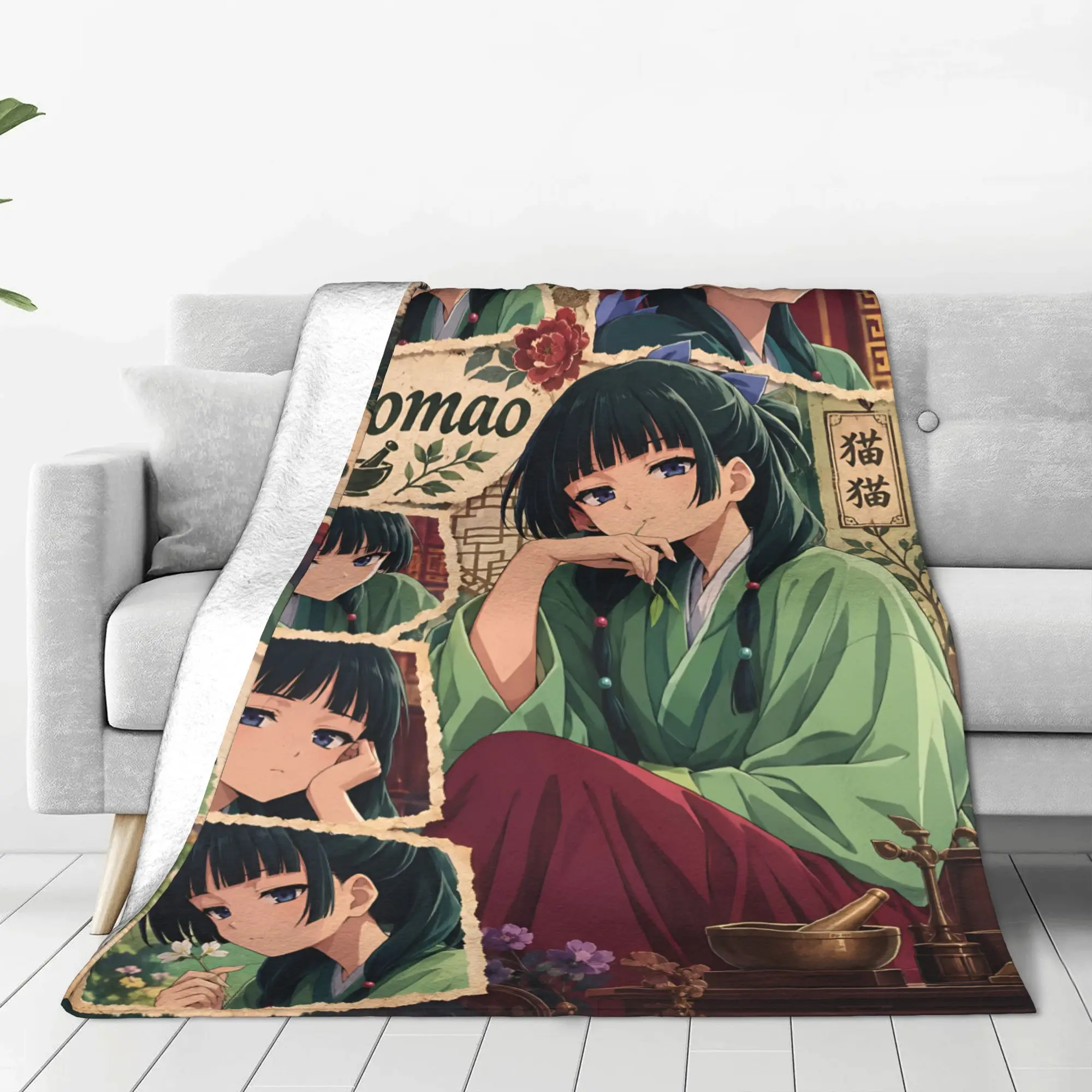 1PC The Apothecary MAOMAO  home room decorations Winter Blankets for Adults Bedding Home Interior Sofa Knee