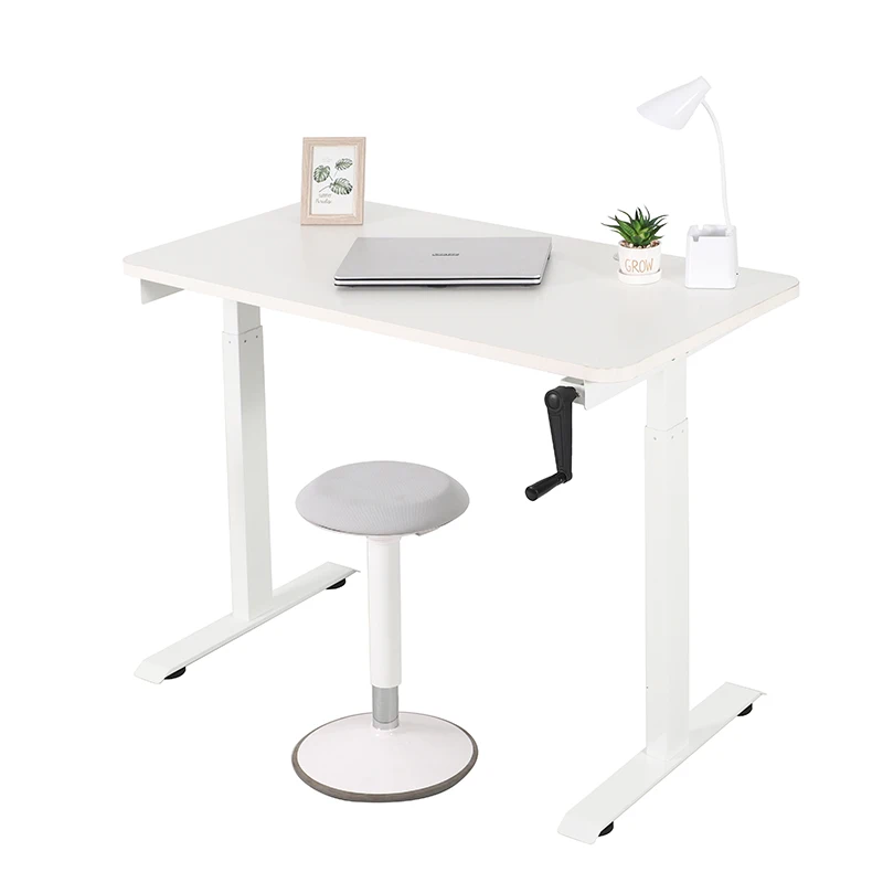 Ergonomic Mobile Manual Hand Crank Children Study Standing Height Adjustable Computer Desk