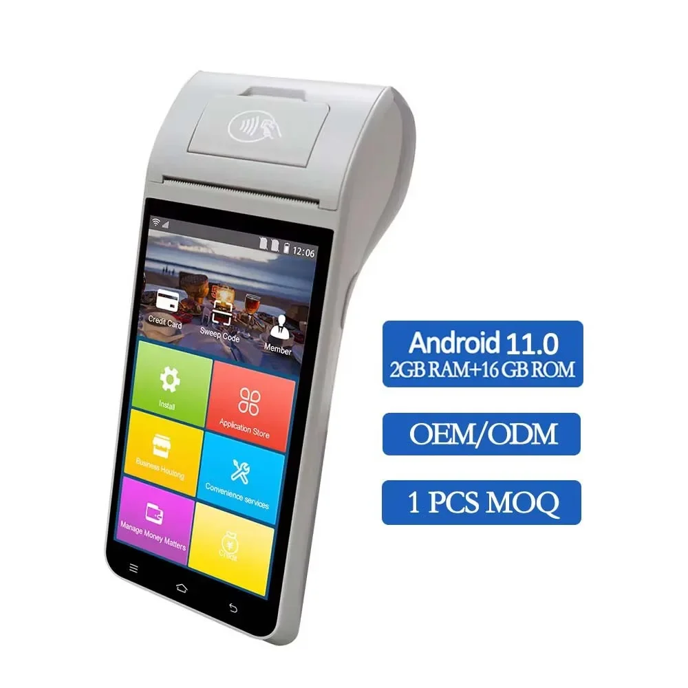 Portable 4G Android Pos ZCS Z91 Ticketing POS System With Printer for Mobile Parking Management