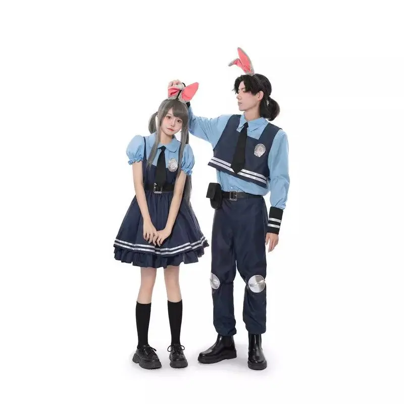 Halloween Judy Rabbit Polizist Ni Kostüm Set Role-Plang Damen Herren Traditionelles chinesisches Opern-Bühnenkostüm