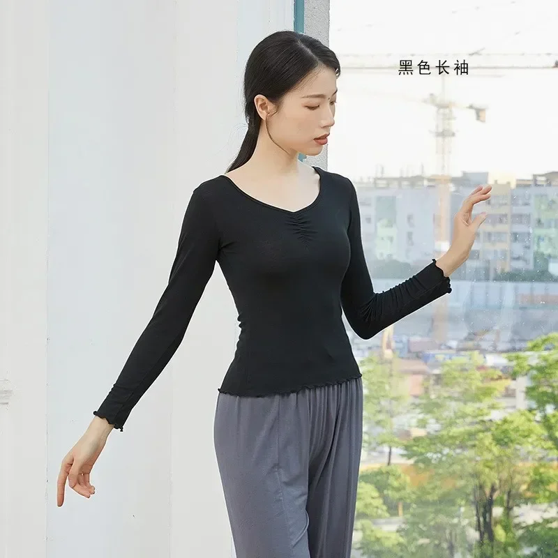 Dance clothes adult women's modern dance ballet practice clothes short-sleeved body art test slim-fitting long-sleeved training