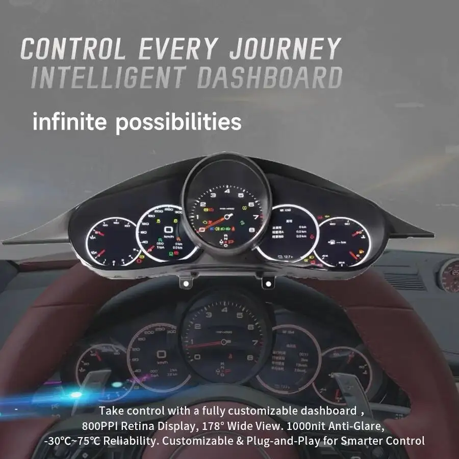 Tela do painel virtual cockpit speedmeter novo carro lcd cluster digital para porsche panamera 2010-2016 unidade de painel de instrumentos