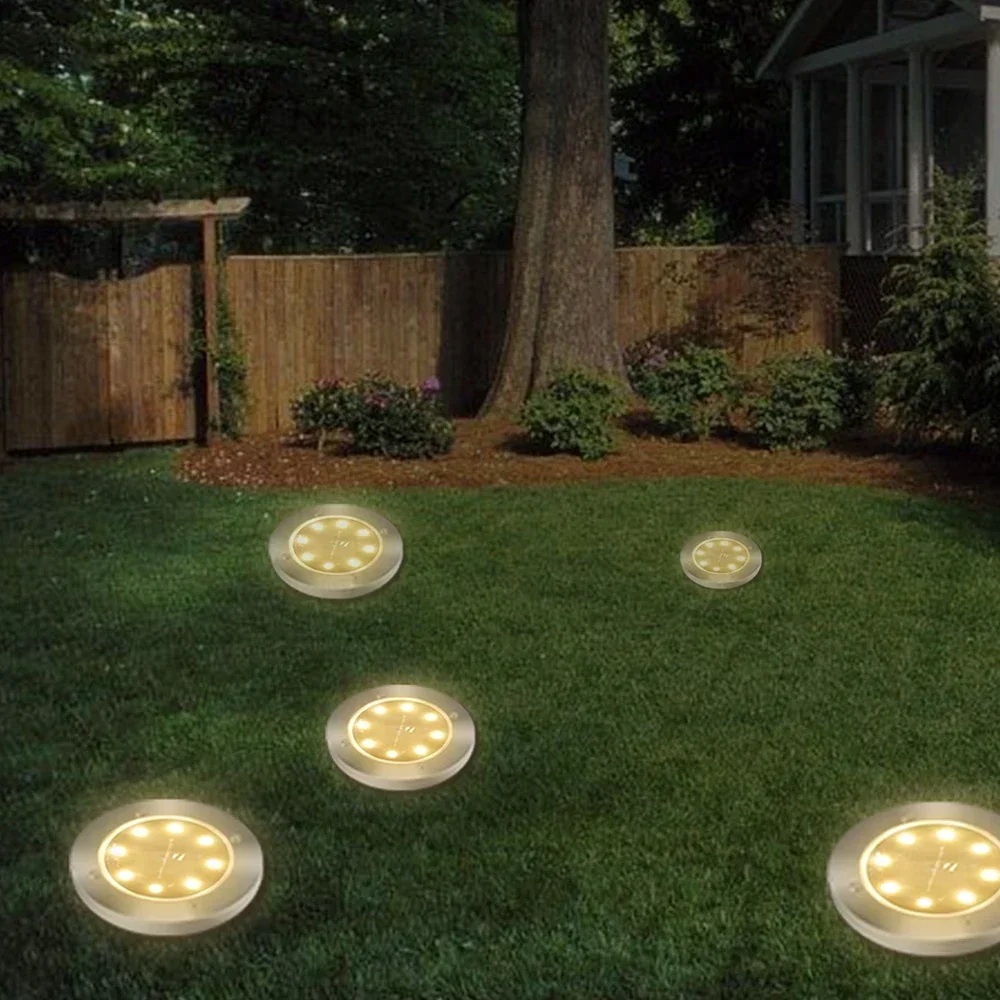 ضوء أرضي يعمل بالطاقة الشمسية في الهواء الطلق مقاوم للماء للحديقة في الأرض ضوء مسار للمناظر الطبيعية الشمسية لممر الفناء في الحديقة #5