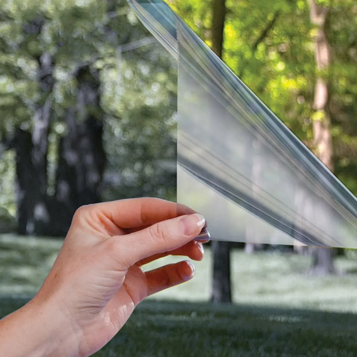 

Silver Thermal Insulation Glass Sticker Sun Block Window Film for Home Store Office Easy Install Privacy Protect Sun Damage