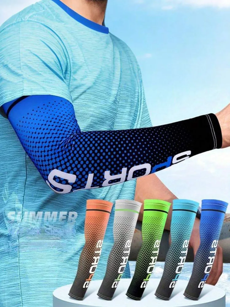 AliExpress GTUBIKE Summer Fashion Sunscreen Ice Silk Sleeve UV Sun Protection Cooling Anti-Slip Arm Sleeves Men Women Outdoor Sport Cycling