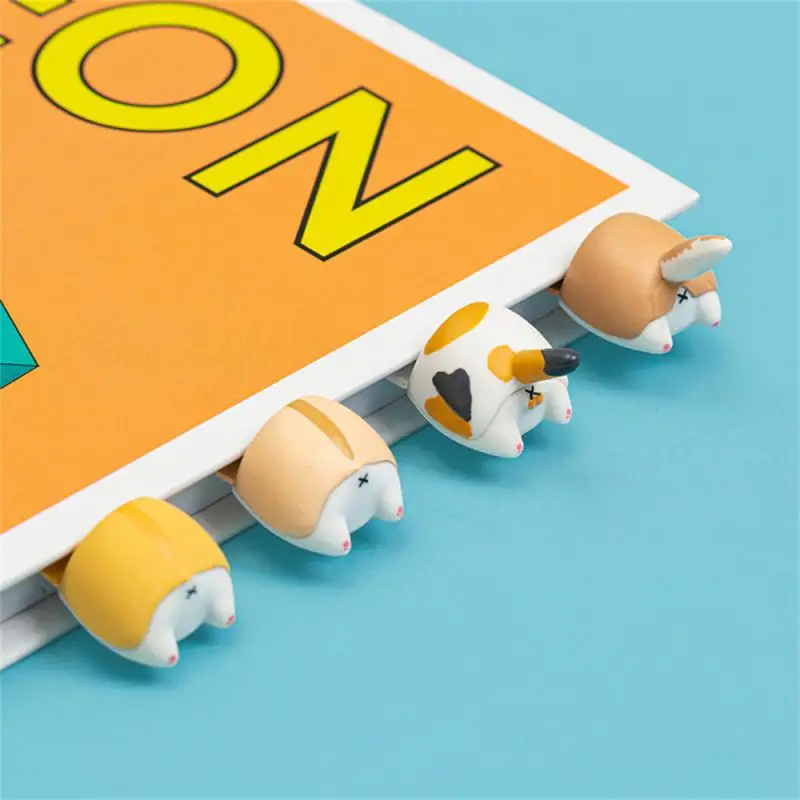 Cute Cartoon Cat Dog Hamster Fox Ass Bookmarks Kawayi Novelty Book Reading Item Creative Gift for Kids Children Stationery