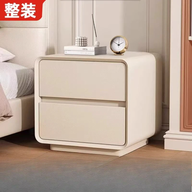 

All solid wood bedside table cream style simple modern small drawer storage cabinet bedroom advanced