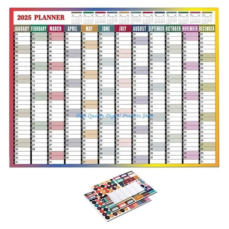 

U2JE 2025 Yearly Planner 2025 Home Wall Calendar 2025 Full Year to View Calender